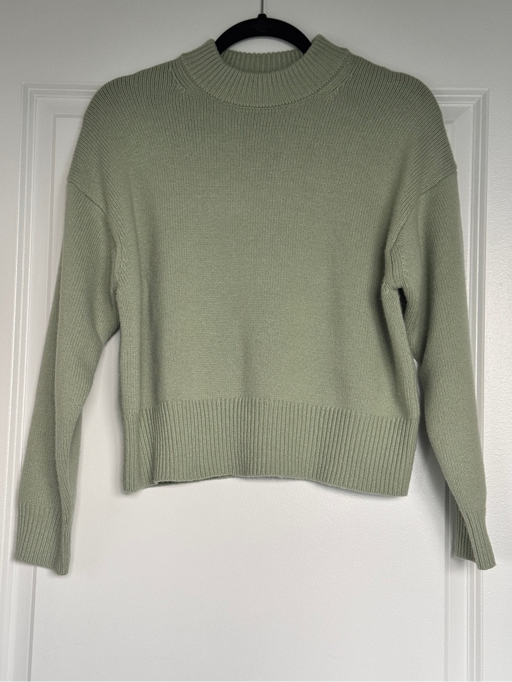 EUC MADEWELL SoftWool Boxy Crewneck Sweater Heather Seafoam Size XXS NT602 - Picture 11 of 13